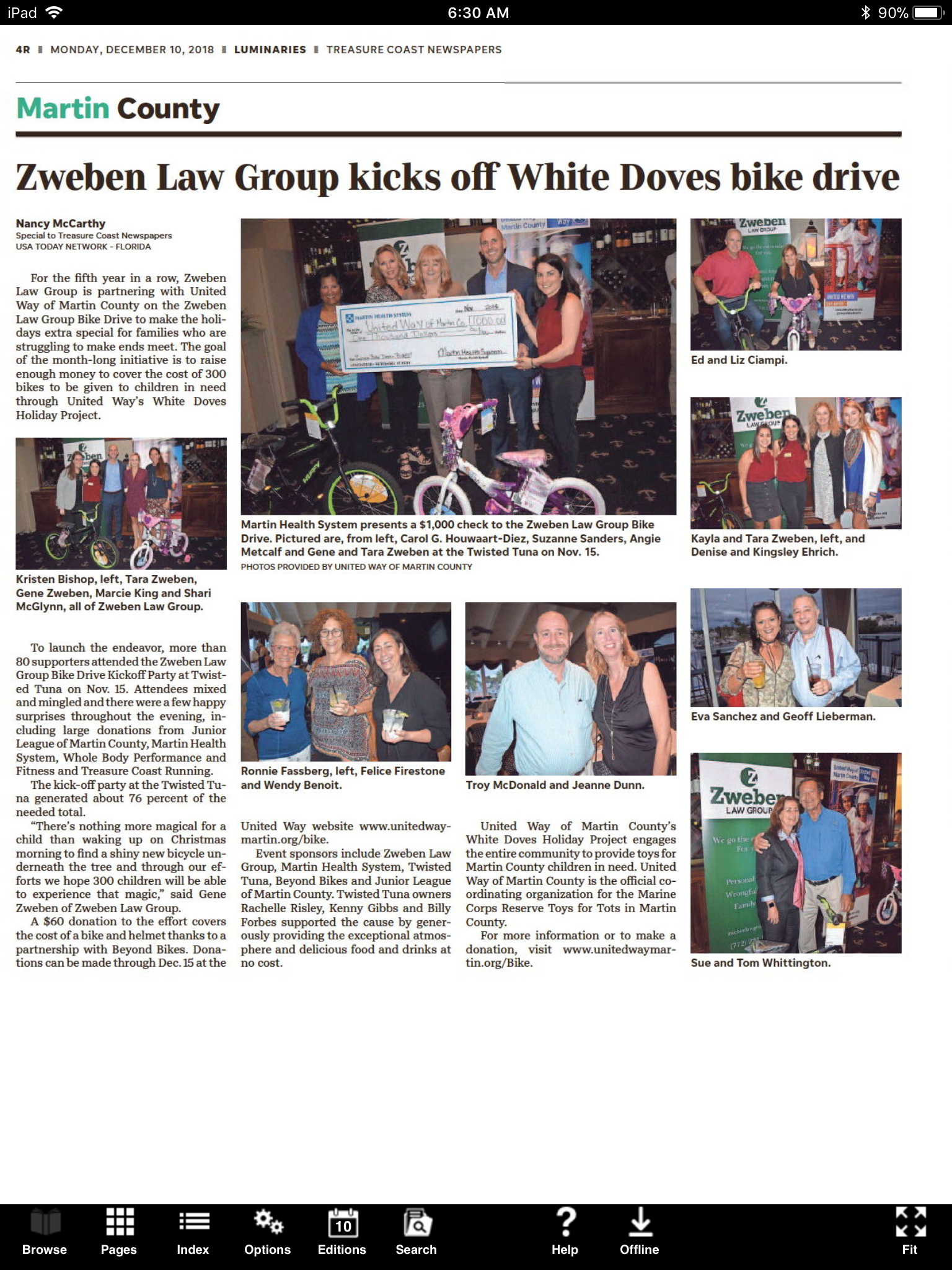 bike drive, united way, white doves