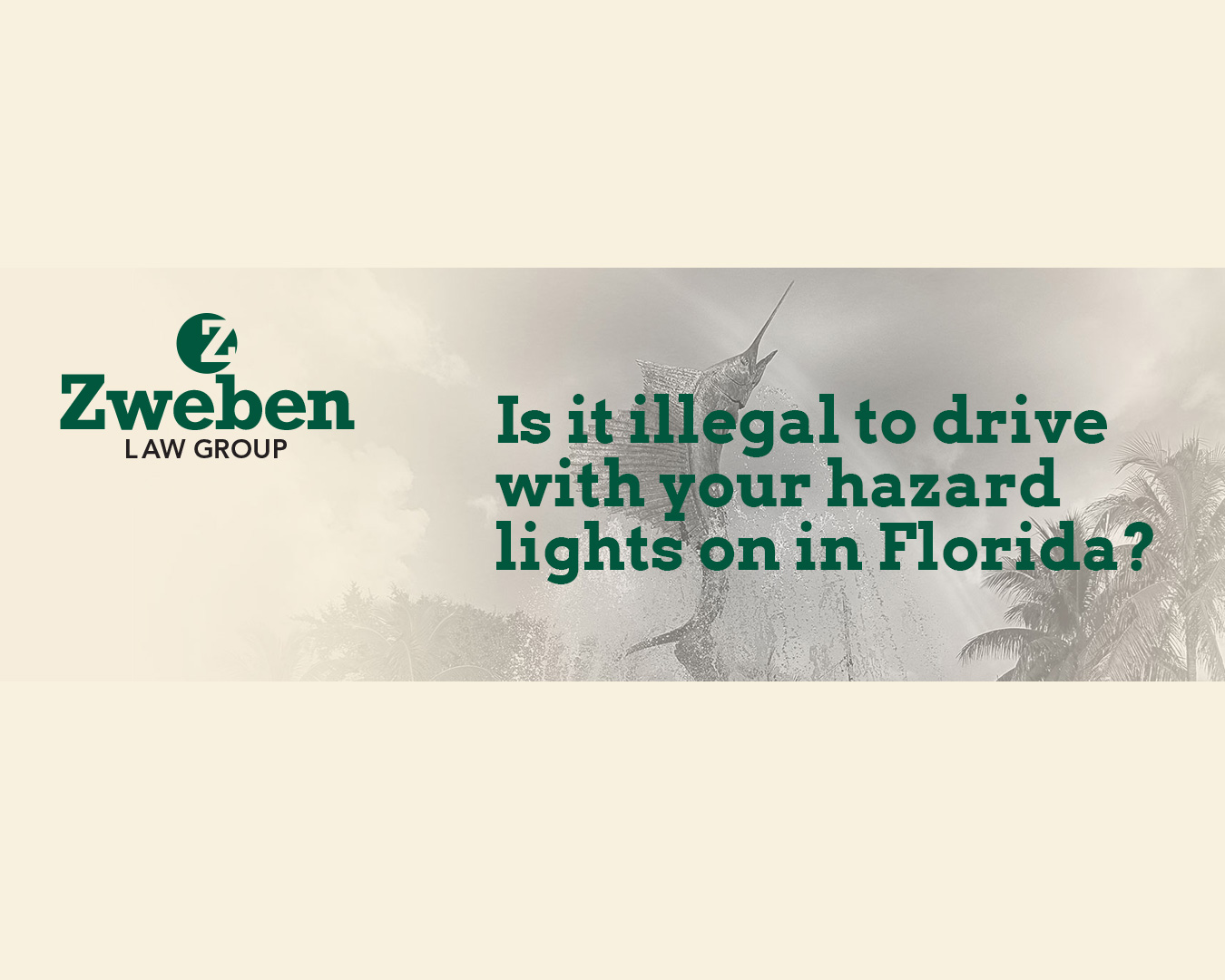 Is it illegal to drive with your hazard lights on in Florida?