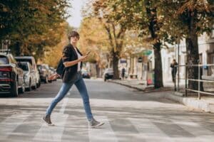 Women on Crosswalk